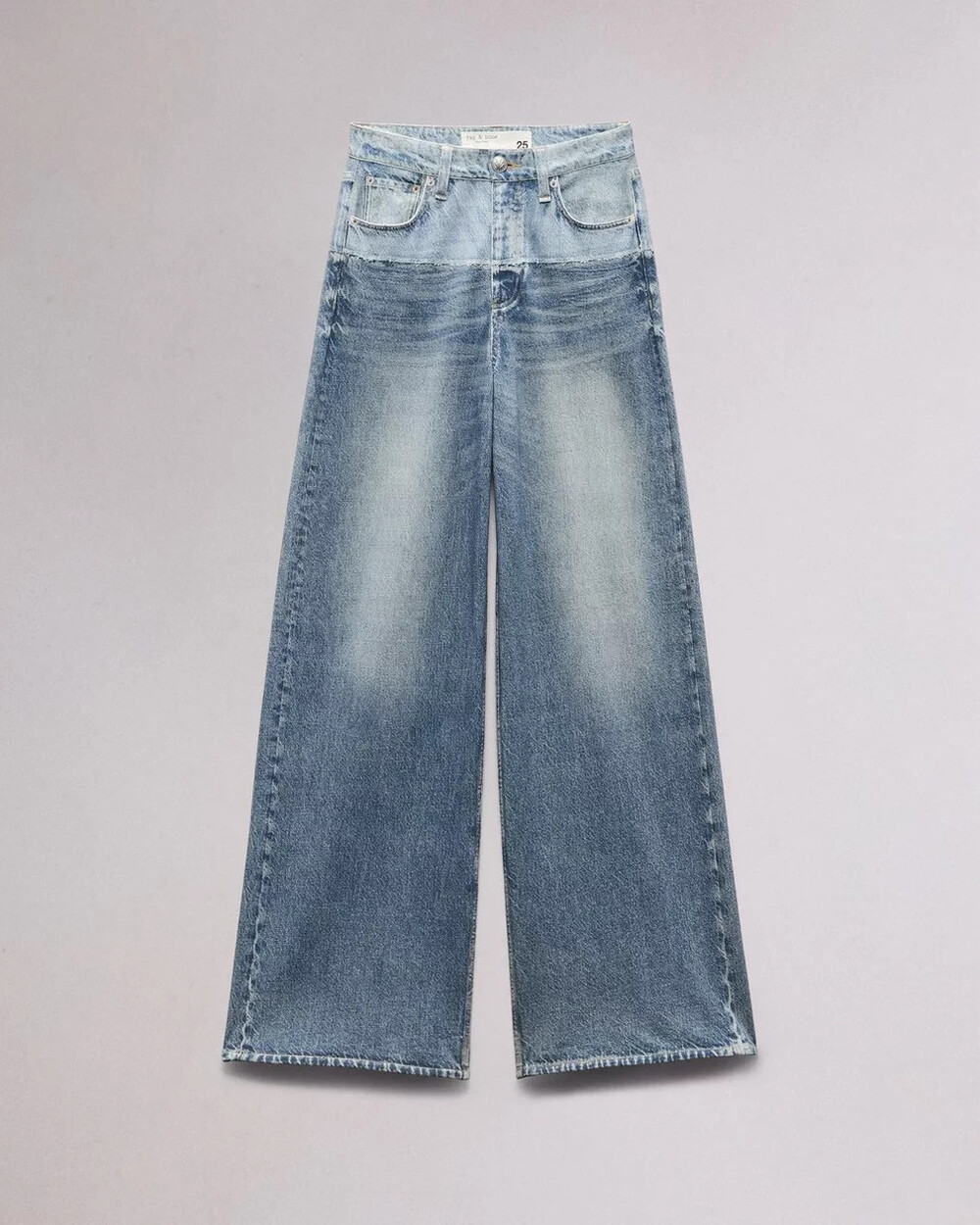 rag & bone Miramar Sofie Wide Leg Pants Two‑Tone Spliced Size 28 - Picture 2 of 10